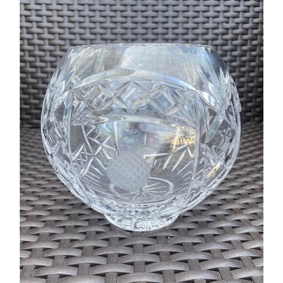Rovellie Swiss Crystal Company Lead Crystal Bowl With Golf Motif 6" Tall - Picture 2 of 8
